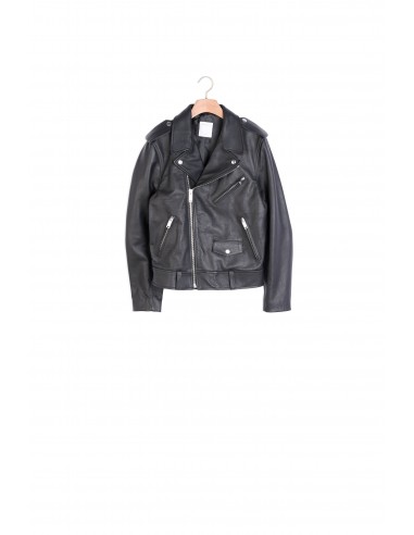 Blouson biker en cuir solde