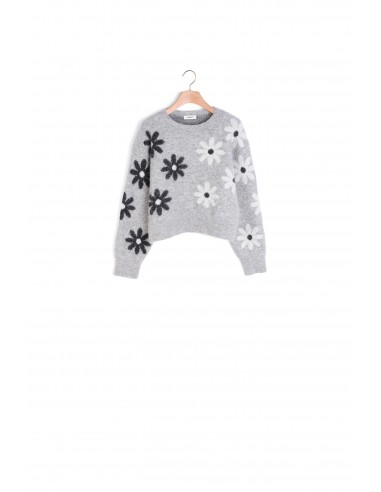 Pull en maille à fleurs Jusqu'à 80% De Réduction