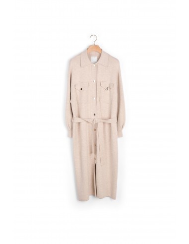 Cardi-coat long en laine Paris Déstockage Promo